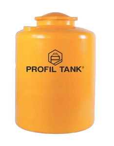 Tangki air Profil Tank TDA 2300 kapasitas 2300 liter warna orange.