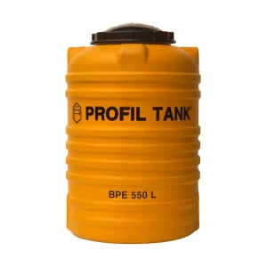 Tangki air Profil Tank BPE 550 liter warna orange, dimensi 80x80x117 cm, anti lumut.