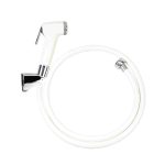 Jet shower Wasser WS-88TS warna chrome dengan selang fleksibel dan gantungan.