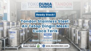 Barisan unit Ready Stock! Tandon Stainless Steel: Air Tetap Dingin Meski Cuaca Terik di dalam gudang