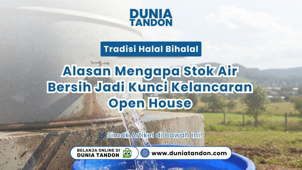 Kran air yang mengalir deras sebagai bagian dari Tradisi Halal Bihalal: Alasan Mengapa Stok Air Bersih Jadi Kunci Kelancaran Open House