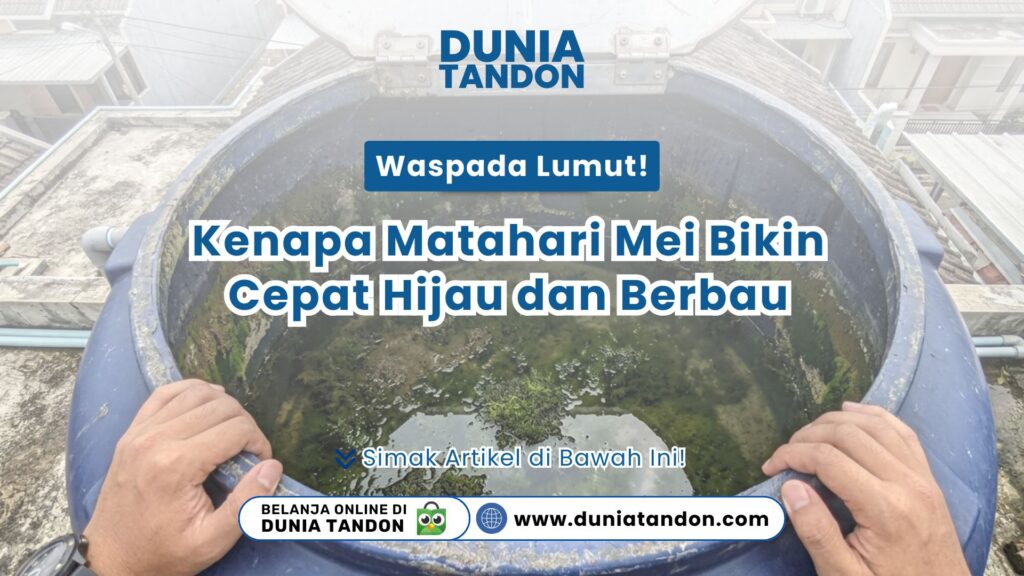 Tampilan dalam tangki air yang kotor akibat Waspada Lumut! Kenapa Matahari Mei Bikin Cepat Hijau dan Berbau