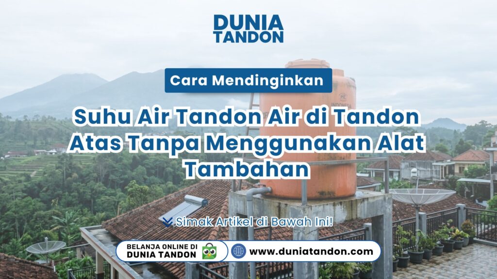 Pemandangan perumahan asri yang memperlihatkan instalasi pipa untuk Mendinginkan Air Tandon Atas warna oranye di Dunia Tandon